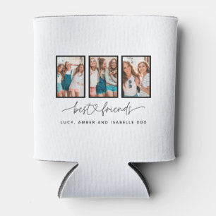 Script heart cute modern multi photo best friends can cooler