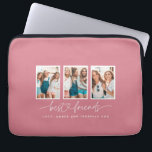 Script heart cute modern multi photo best friends  laptop sleeve<br><div class="desc">Script heart cute modern multi photo best friends triptych gift</div>