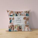 Script heart cute modern multi photo best friends  throw pillow<br><div class="desc">Script heart cute modern multi photo best friends simple minimal elegant home decor gift</div>