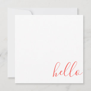 Script Hello Note Card