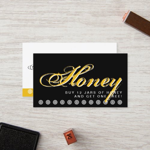 script HONEY customer loyalty card