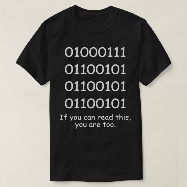 Script HTML Network binary If you can read this yo T-Shirt (Design Front)