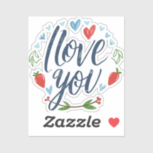 Script I love you Sticker