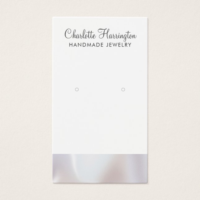 Script Iridescent Pearl Edge Earring Jewelry (Front)