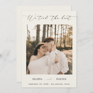 Script Ivory Elopement Wedding Reception Only Invitation