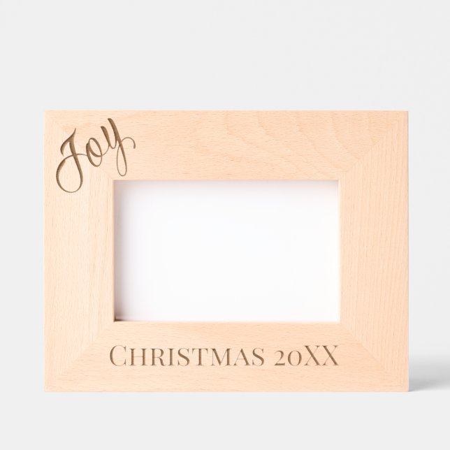 SCRIPT JOY, DATED CHRISTMAS PICTURE ENGRAVED FRAMES (Front)