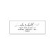 Script Last Name Modern Minimalist Return Address