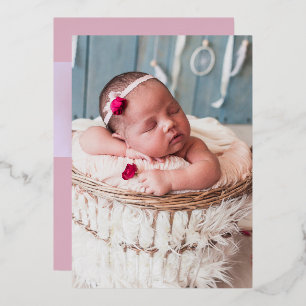 Script Lettering Baby Birth Announcements