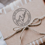 Script Lettering Merry Christmas Self-inking Stamp<br><div class="desc">Script Lettering Merry Christmas self-inking stamp. Click the personalize button to customize this design with your text.</div>