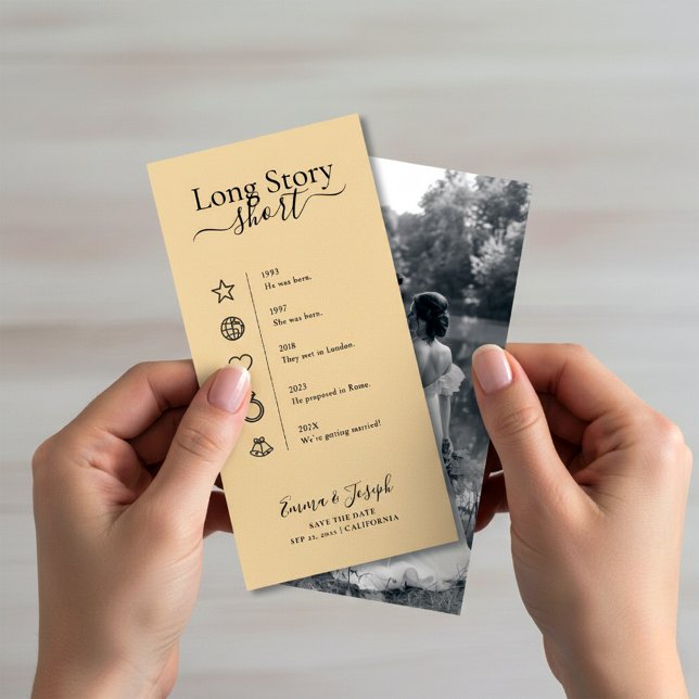 Script Long Story Short Old Money Photo Wedding Save The Date (Creator Uploaded)