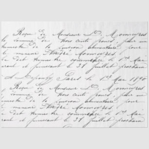 Script Love Decoupage Tissue Paper