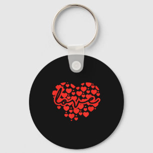 Script Love Heart Of Hearts Valentine's Day  Keychain