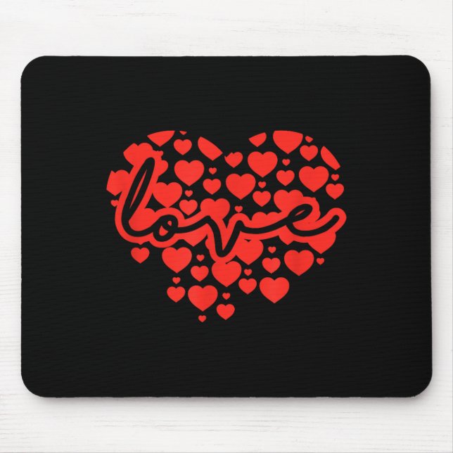 Script Love Heart Of Hearts Valentine's Day  Mouse Pad (Front)