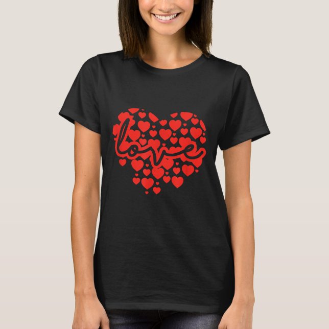 Script Love Heart Of Hearts Valentine's Day  T-Shirt (Front)