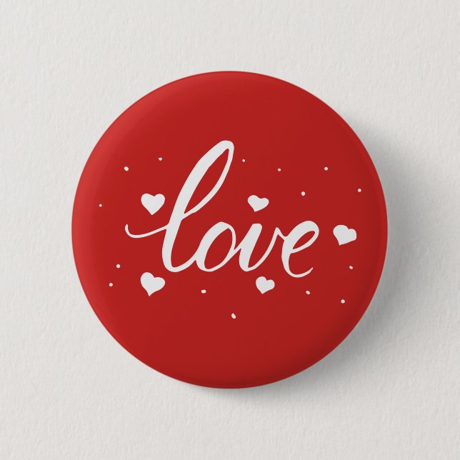 Script Love Hearts Button (Front)