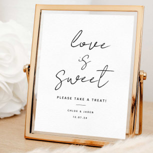 Script Love is Sweet Wedding Favor Sign