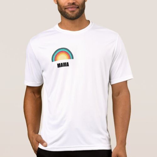 Script matching t_shirt with a cute boho rainbow 