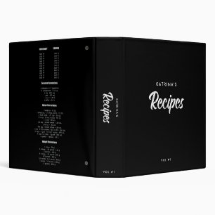 Script Measurement Conversion Chart Recipe 3 Ring Binder