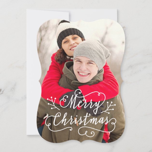 Script Merry Christmas | Holiday Photo Card