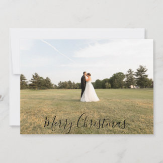 Script Merry Christmas Photo Card