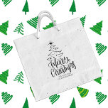Script Merry Christmas With Love, Family Large Rubber Stamp<br><div class="desc">This "Merry Christmas" rubber stamp features a christmas tree,  a message and a custom family name.</div>