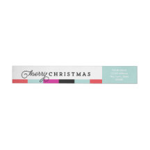 Script Merry Christmas | Wrap Around Return Label