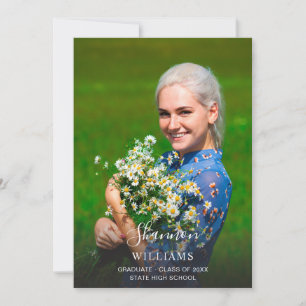 Script Mod Name Photo Graduation Party Vertical DK Invitation
