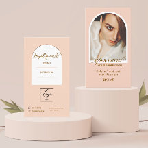 Script Modern arch pink photo logo