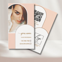 Script Modern arch pink photo qr code logo
