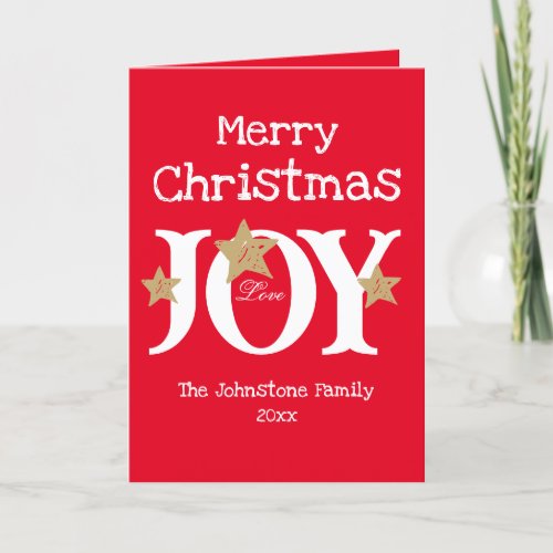 Script Modern Christmas Non_photo Red Holiday Card