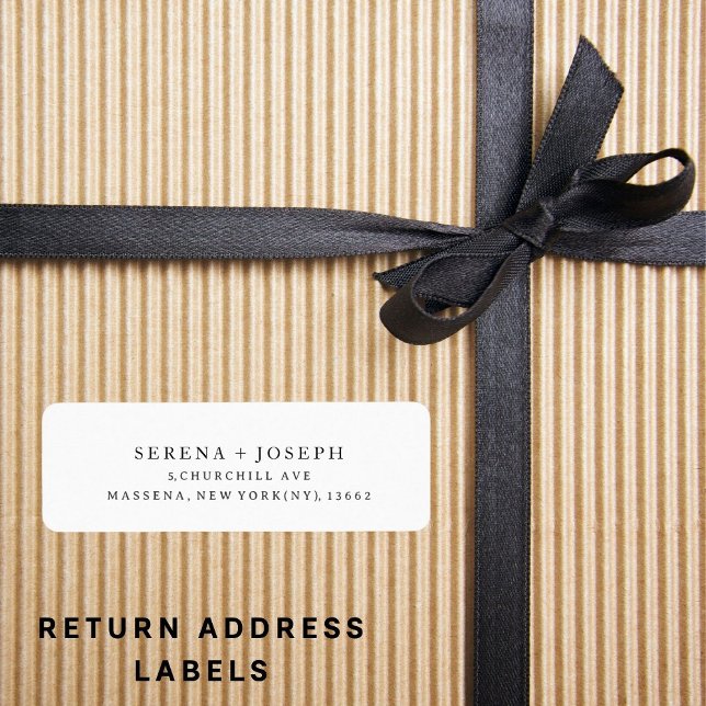 Script modern return address label (Creator Uploaded)