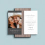 Script Modern Typography Photographer Charcoal Business Card