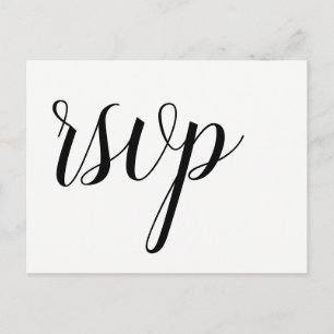 Script modern wedding rsvp postcards