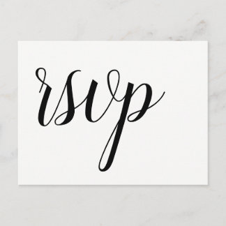 Script modern wedding rsvp postcards