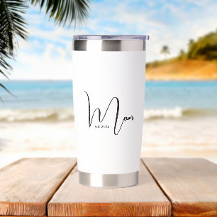Script Mom Established Mom Gift Insulated Tumbler