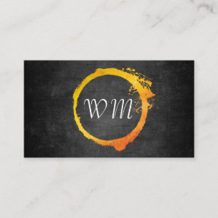 Script Monogram Business Card