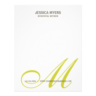 Script Monogram Business Letterhead
