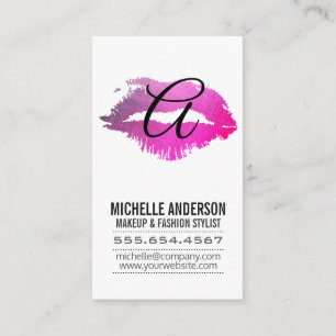 Script Monogram / Expressive Kiss Business Card