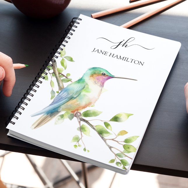 Script Monogram Hummingbird Notebook (Creator Uploaded)