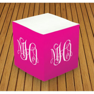 Script Monogram Memo Square Post-it Notes
