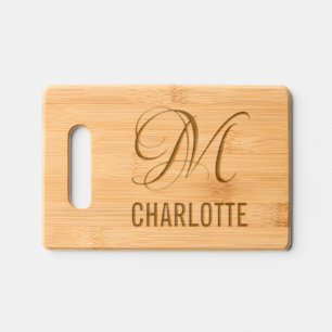 Script Monogram name Engraved Cutting Board