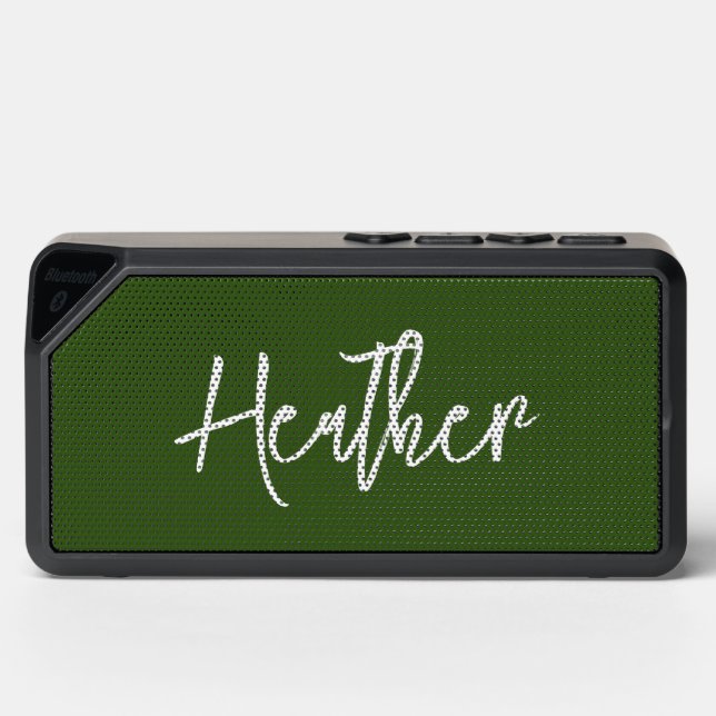 Script Monogram Name Personalized Bluetooth Speaker (Front)