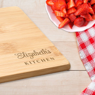 Script Monogram Personalized Kitchen Engraved Cutting Board