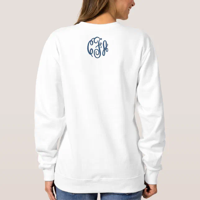 Script Monogram Three Initial Monogram Embroidered Sweatshirt