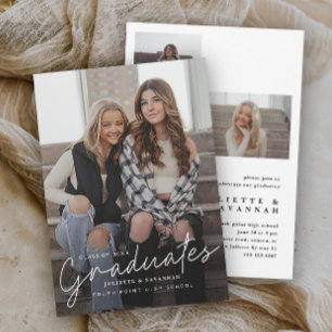 Script Multiple Graduates Graduation Invitation