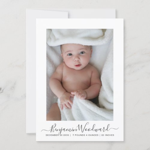 Script Name 2 Photo Overlay Birth Announcement