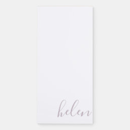 Script Name Chic Personalized Dusty Purple Magnetic Notepad