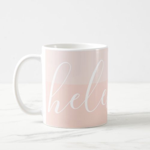 Script Name Chic Personalized Mug Two_Toned Peach