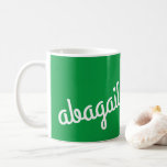 Script Name Custom Gift Kelly Green Coffee Mug<br><div class="desc">Gift this custom custom script name mug to the coffee or tea lover in your life. Personalize the name and drink type. In kelly green and white Makes a wonderful gift for graduation,  mother's day,  Christmas,  birthdays and bridesmaids. Part of a collection from Parcel Studios.</div>