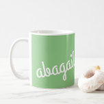 Script Name Custom Gift Sage Green Coffee Mug<br><div class="desc">Gift this custom custom script name mug to the coffee or tea lover in your life. Personalize the name and drink type. In sage green and white. Makes a wonderful gift for graduation,  mother's day,  Christmas,  birthdays and bridesmaids. Part of a collection from Parcel Studios.</div>